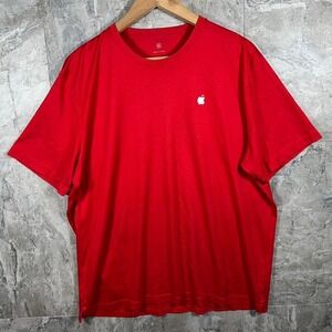 Apple Store Employee T-Shirt Size XL Red Crew Short Sleeve Casual Tee 
Authentic